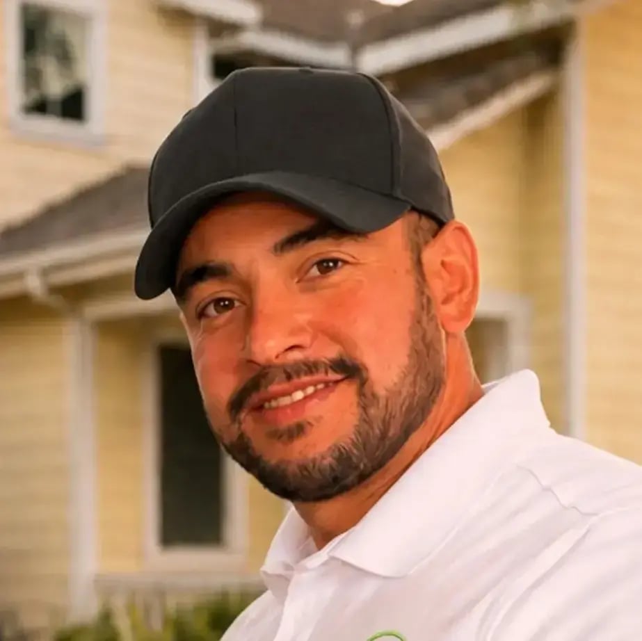Adan Rodriguez, home renovation consultant at Hybrid Renovations, outside a single-family home in LA and Orange County