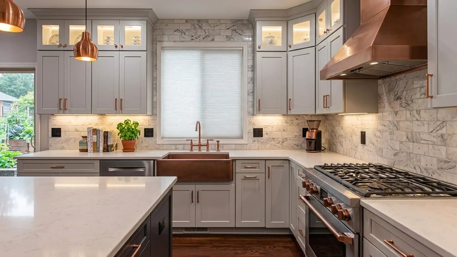 Transitional Kitchen Remodel in Whittier, CA by Hybrid Renovations project photo