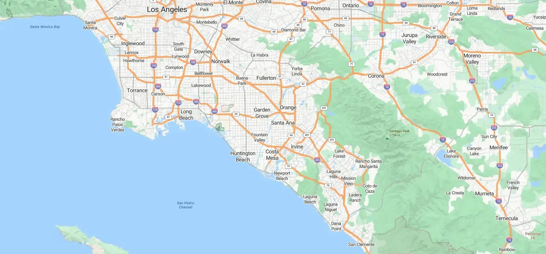 Orange County map